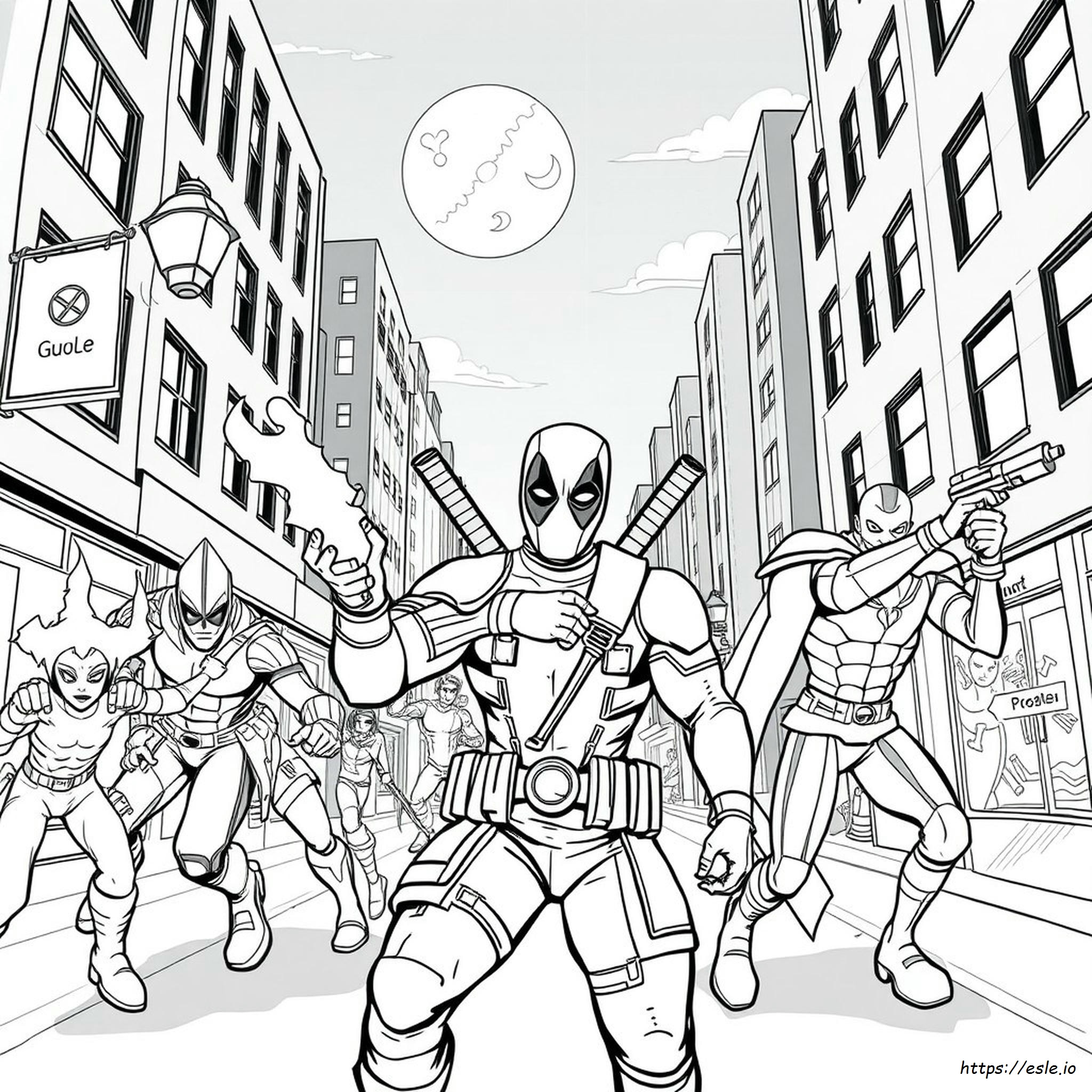 Kolorowanki Deadpool
