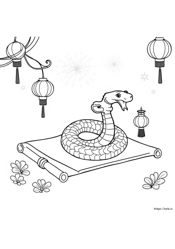 Coloriages Année Du Serpent