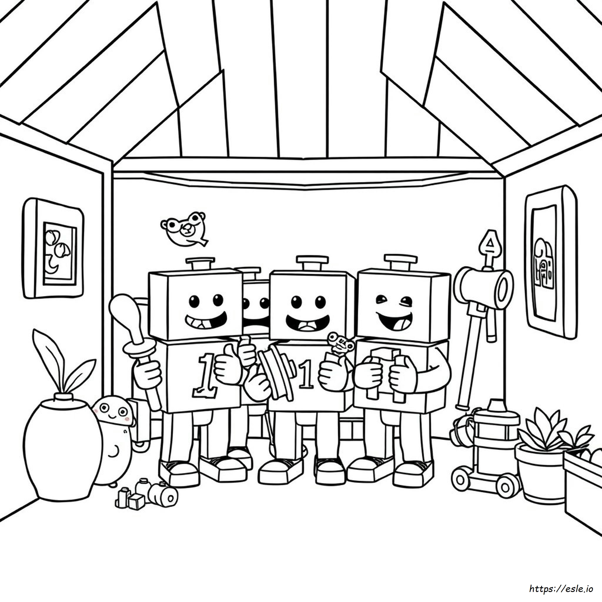 Funhouse Spielzeug Numberblocks Nummernbilder Ausmalbilder 100