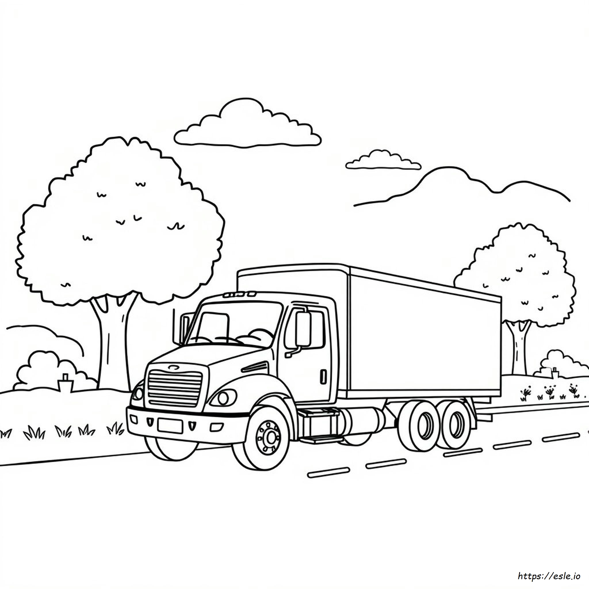 Gambar Mewarnai Truk