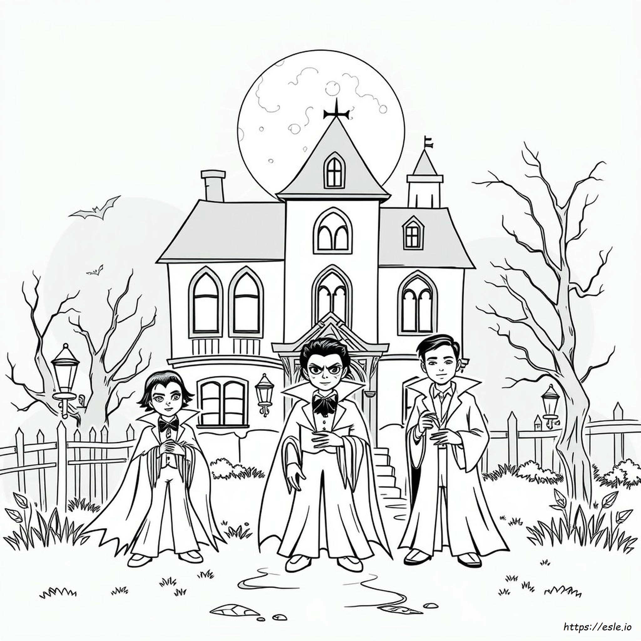 Coloring Page Of A Vampire
