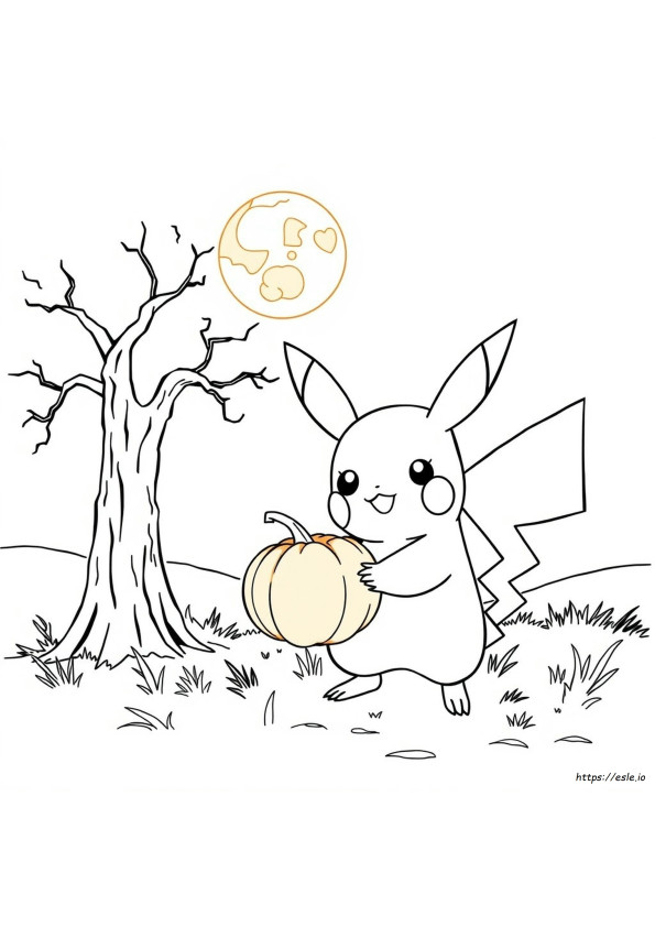Pokemon Halloween Colouring Pages