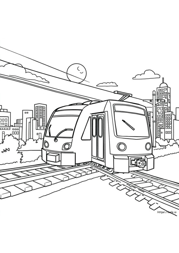 Tren Eléctrico Para Colorear