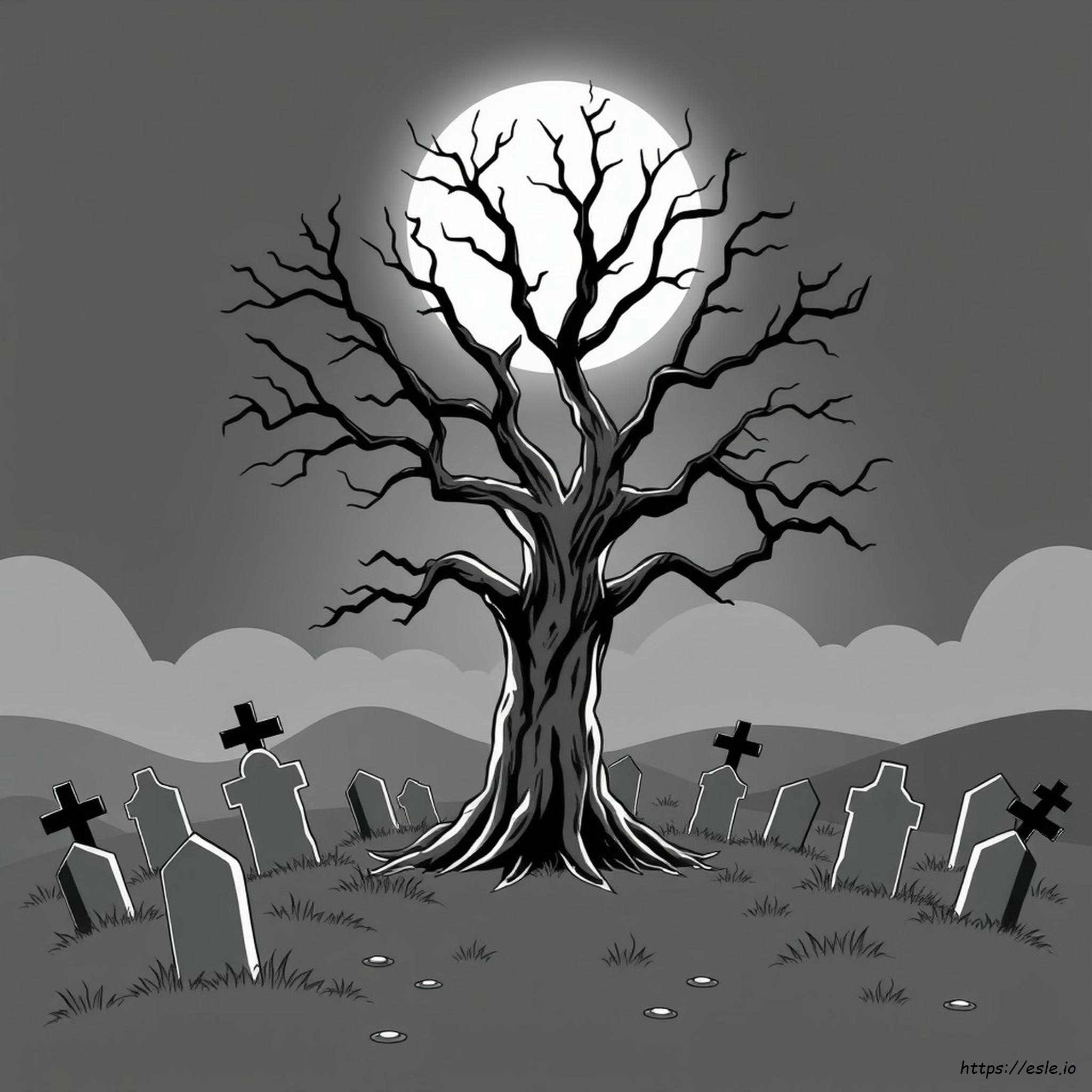Spooky Adult Coloring Page