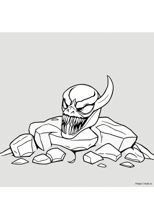 Venom Mask Coloring Pages