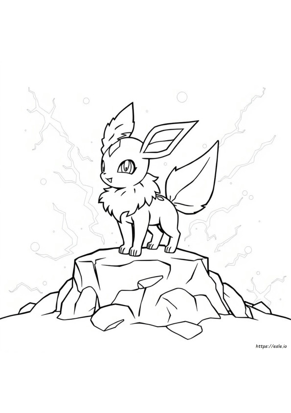 Hoja Para Colorear De Jolteon