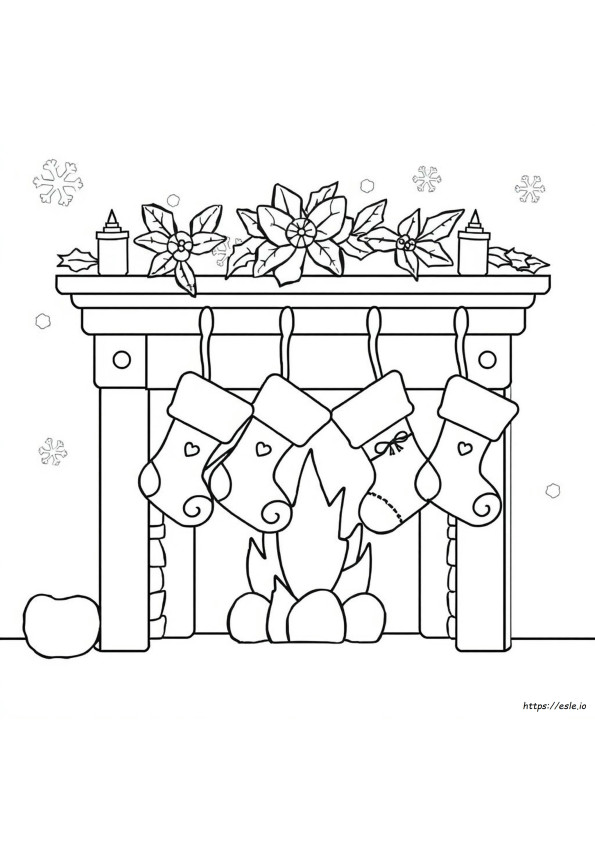 Cute Christmas Stocking Coloring Pages