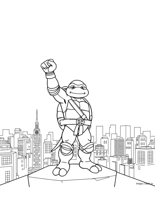 Kolorowanki Tmnt Mikey Rise