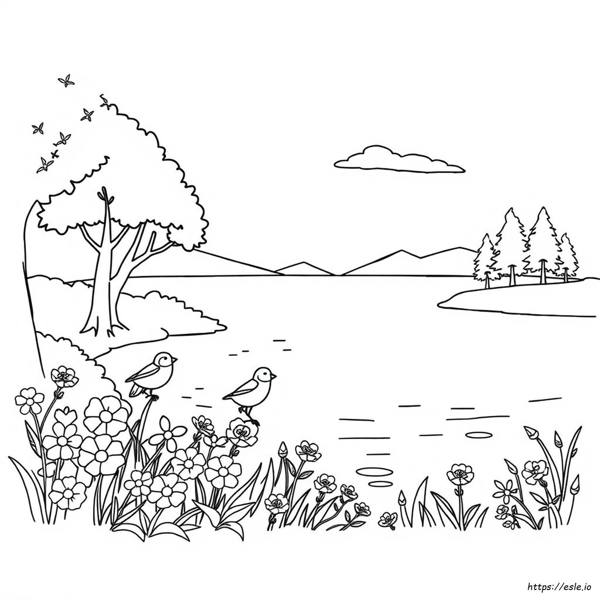 Comment Colorier Un Lac Avec Des Crayons De Couleur
