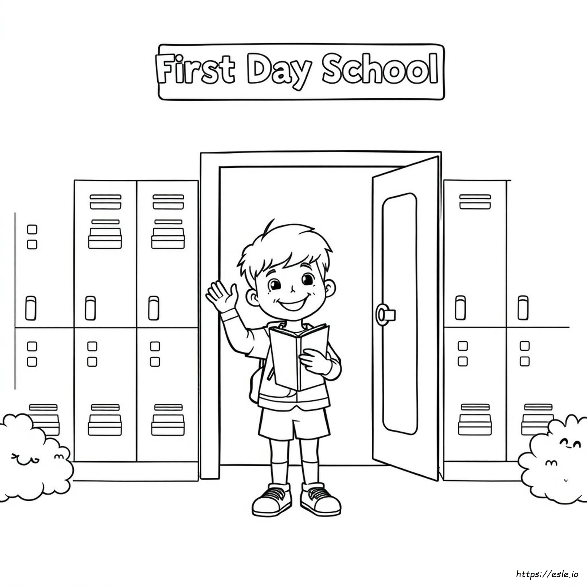 Hari Pertama Sekolah Gambar Mewarnai