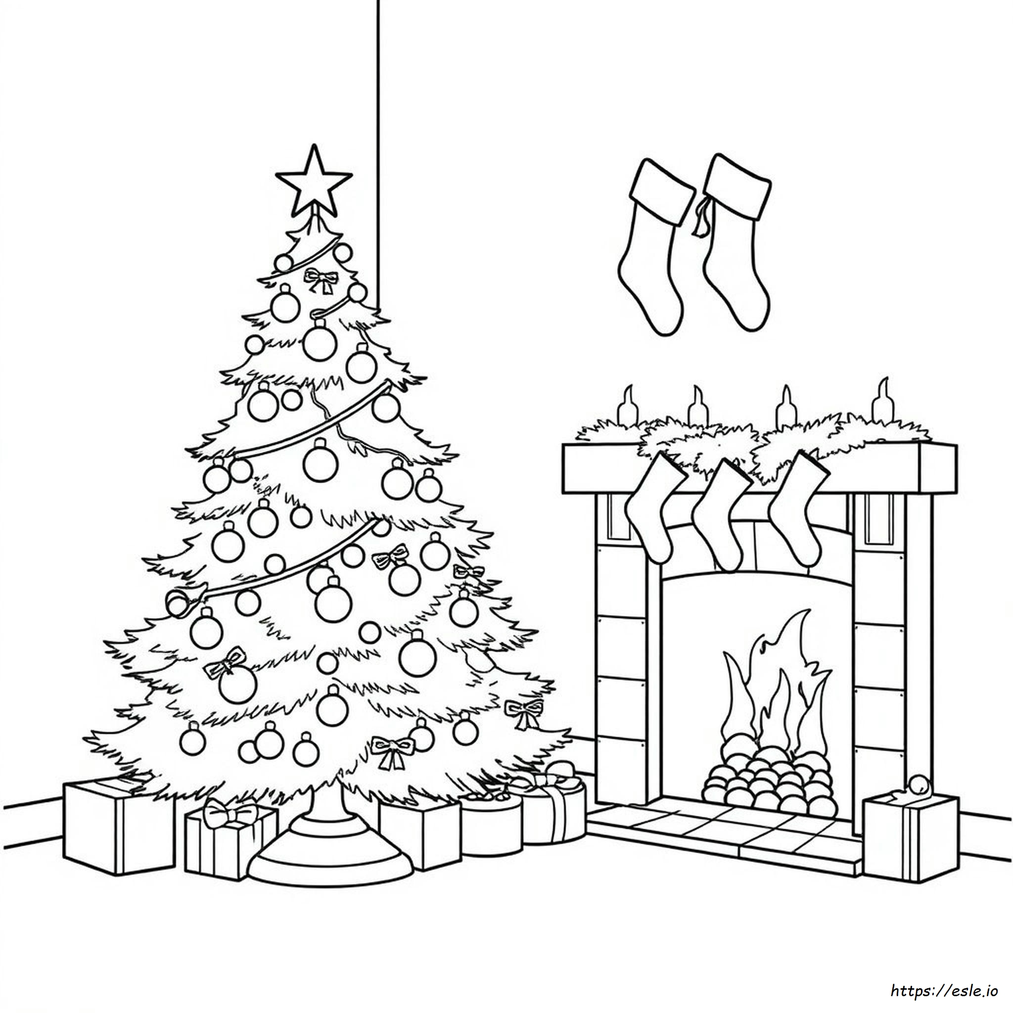 Kartu Natal Lembar Mewarnai