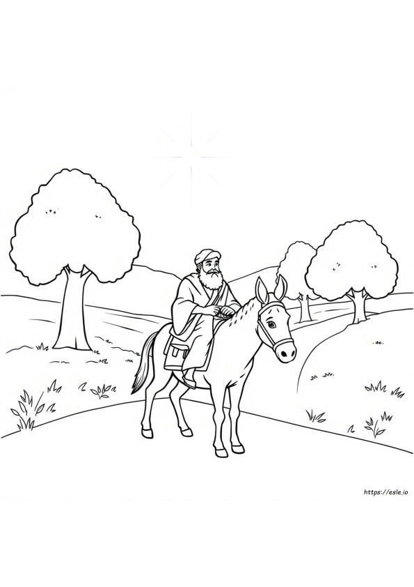 Paul On Damascus Road Coloring Page