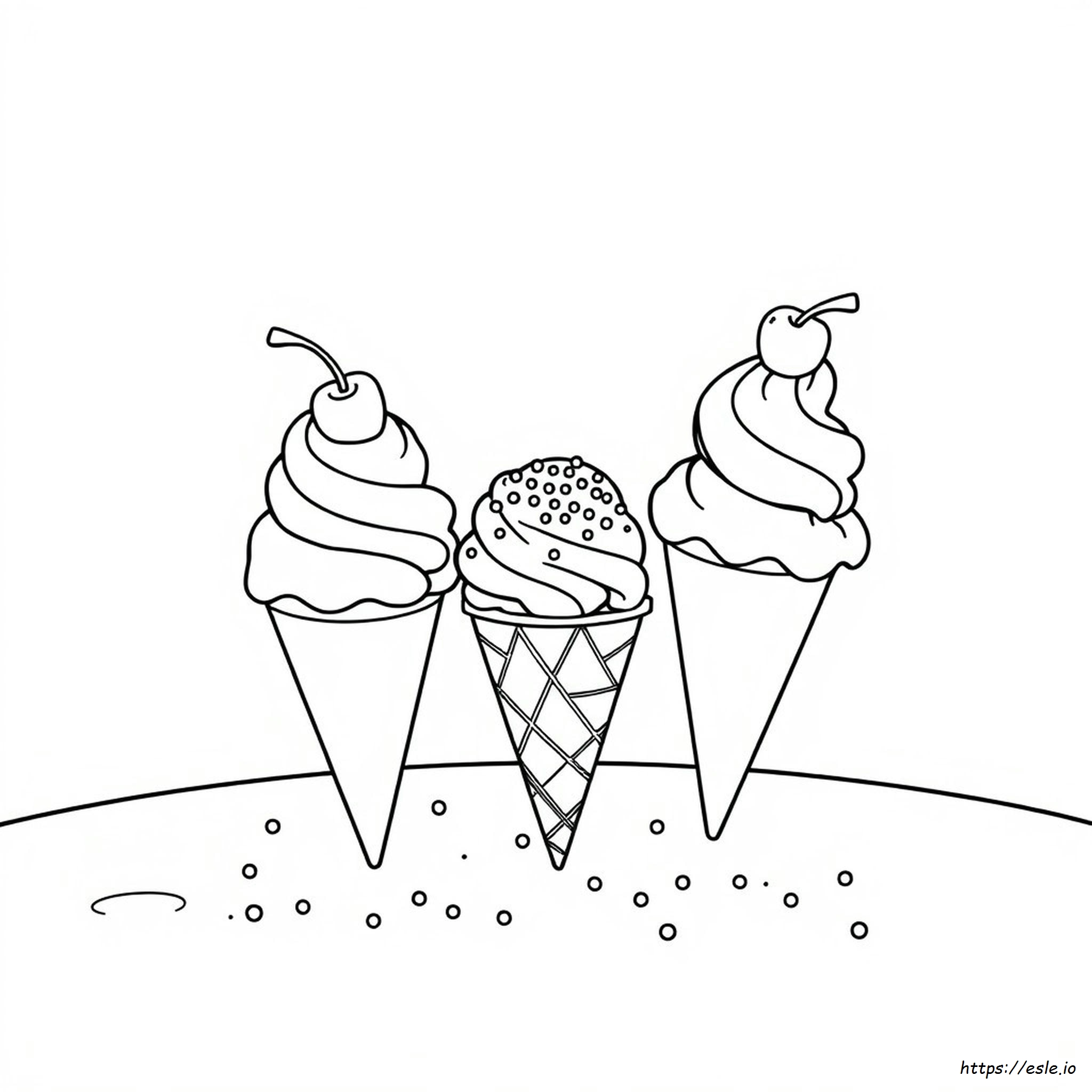 Dibujos De Helados Para Colorear