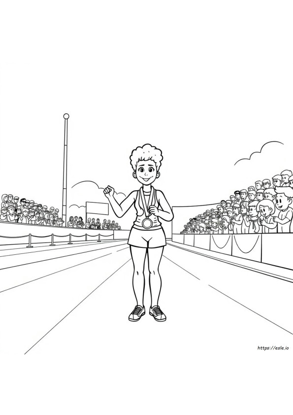 Wilma Rudolph Coloring Sheet