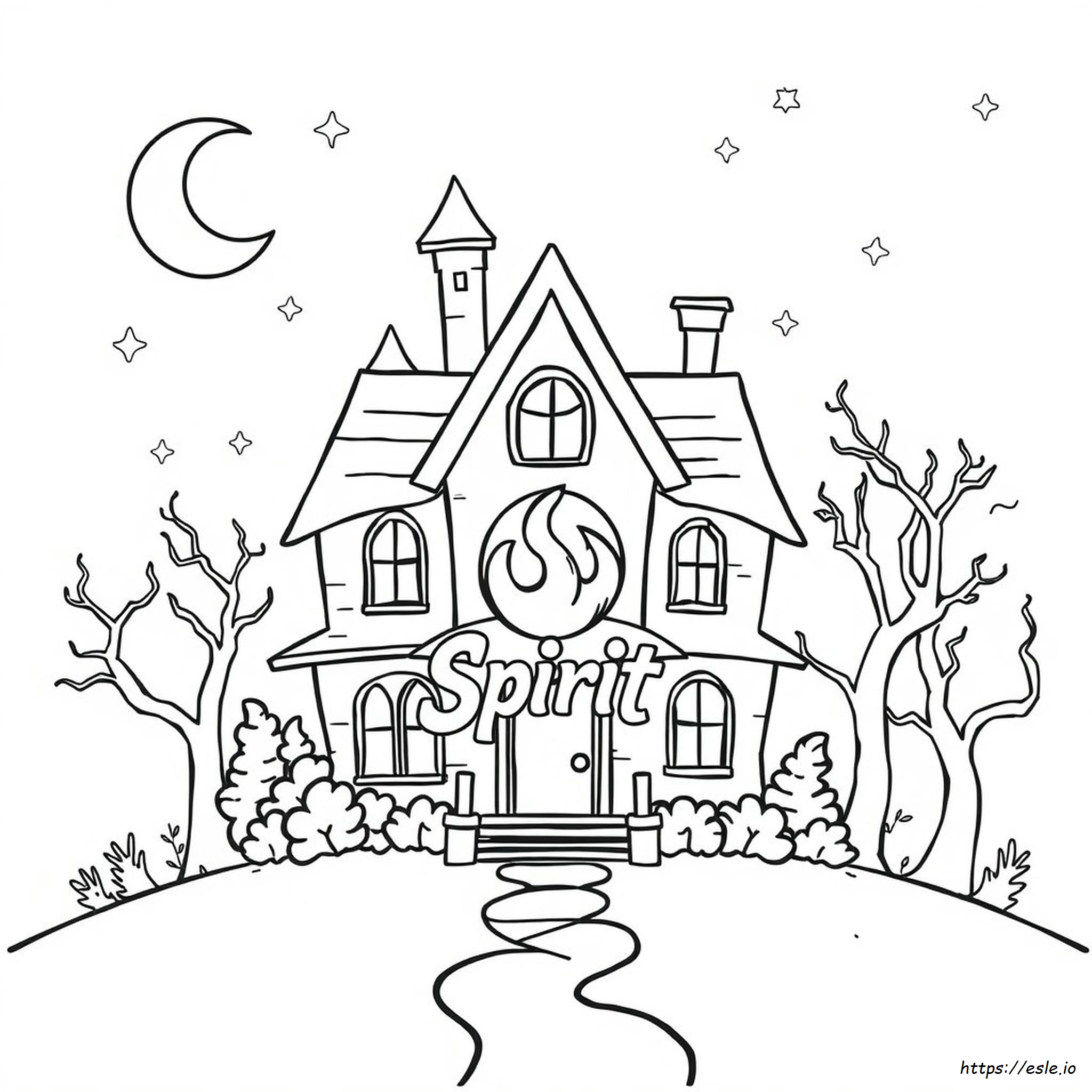 Spirit Halloween Logo Coloring Page