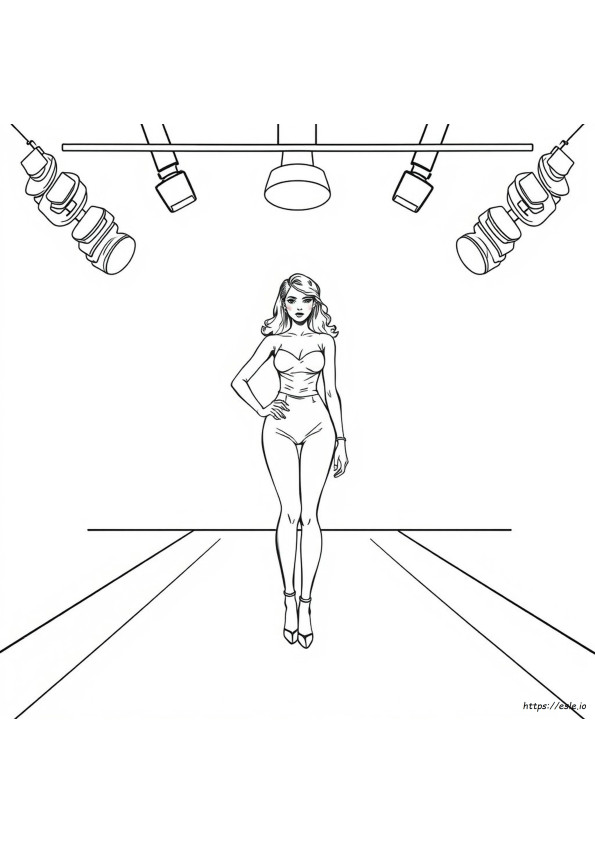 Top Model Colouring Pages