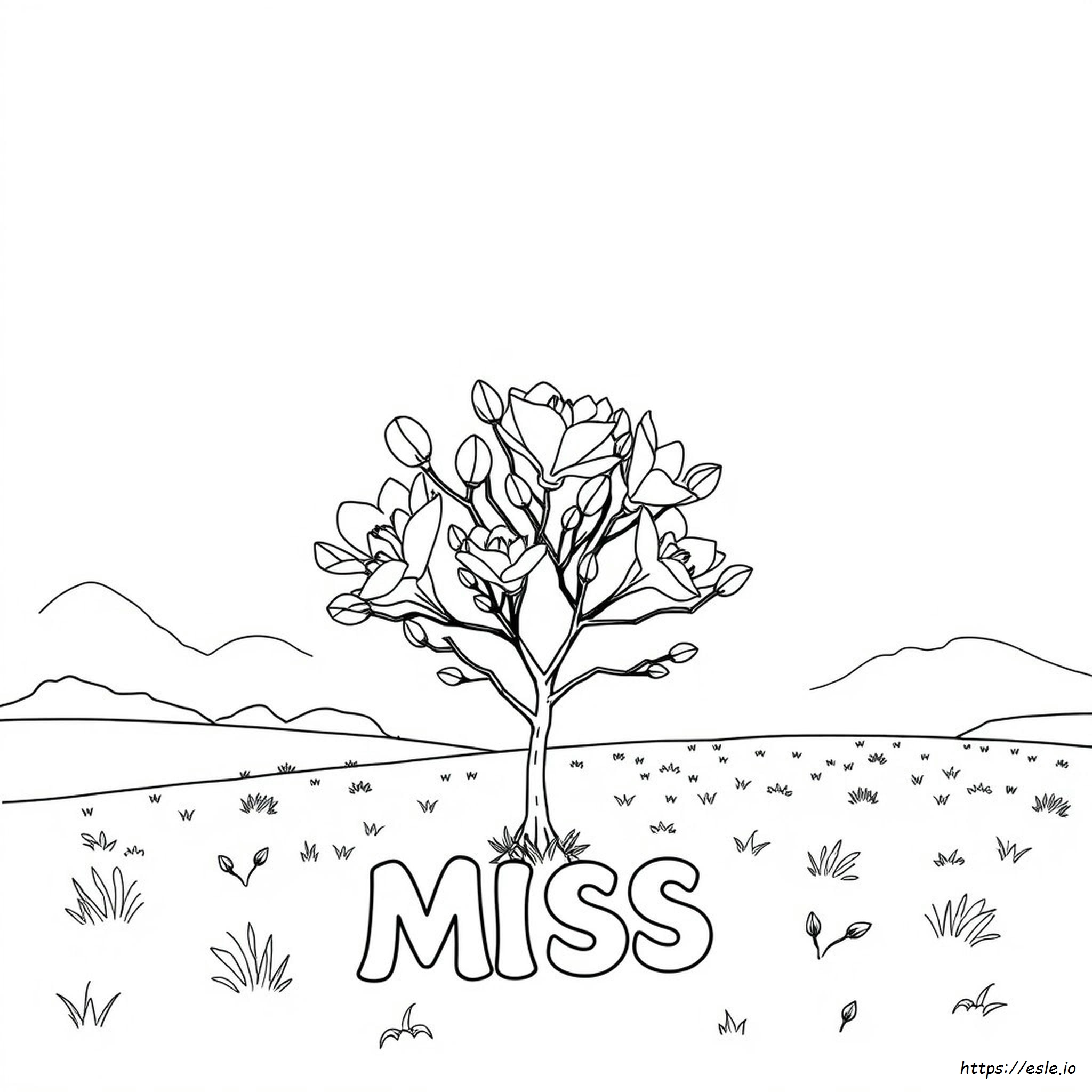 Mississippi State Flower Coloring Page