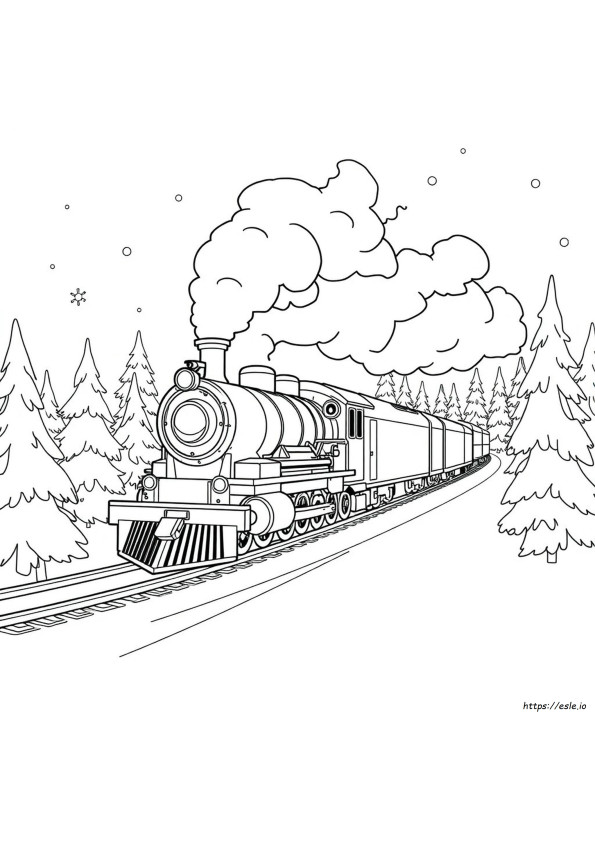 Halaman Mewarnai The Polar Express