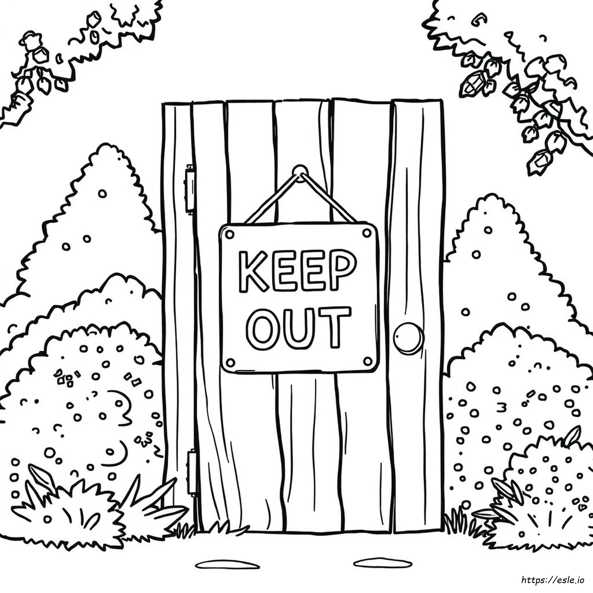 Keep Out Sign Coloring Pages