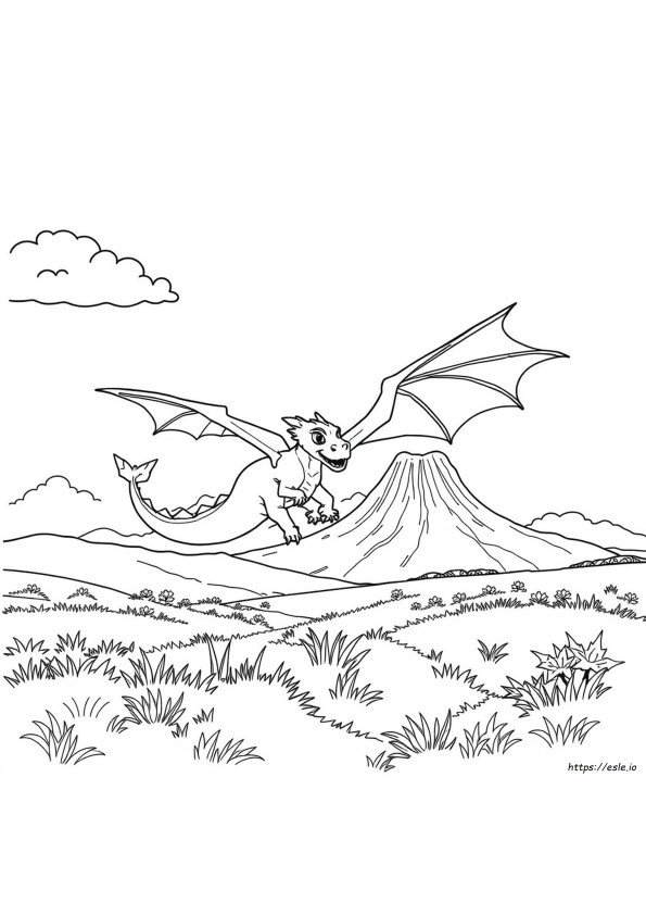 Dragon Coloring Page For Kids
