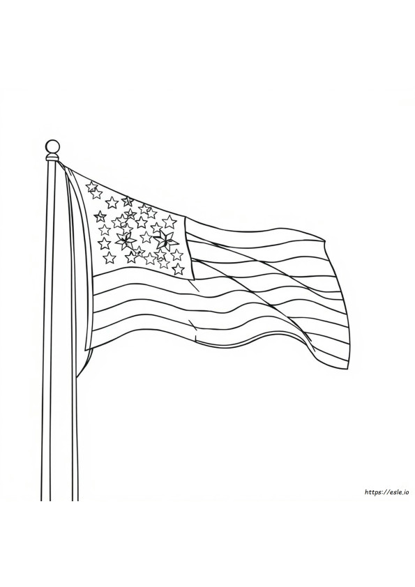 Coloring Picture Of American Flag