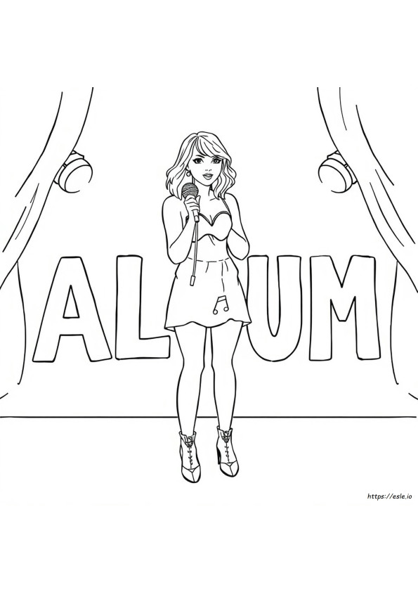 Album Cover Taylor Swift Coloring Pages