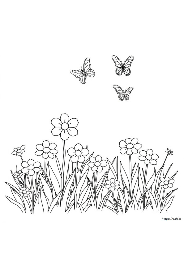 Disegni Da Colorare Giardino Primaverile