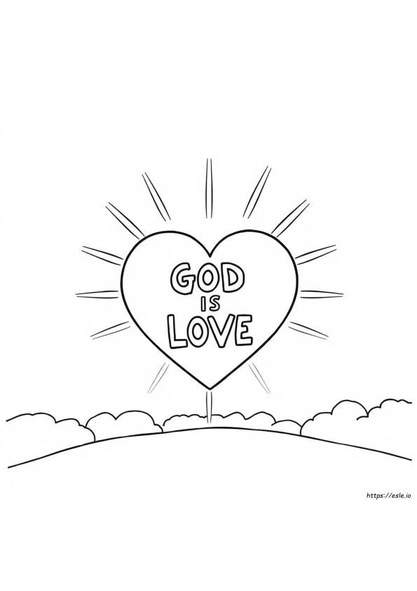 God Is Love Coloring Page Pdf