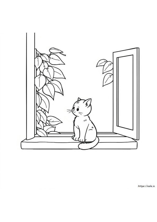 Realistic Kitty Coloring Pages