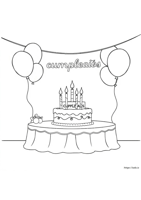 Feliz Cumpleaños Coloring Pages