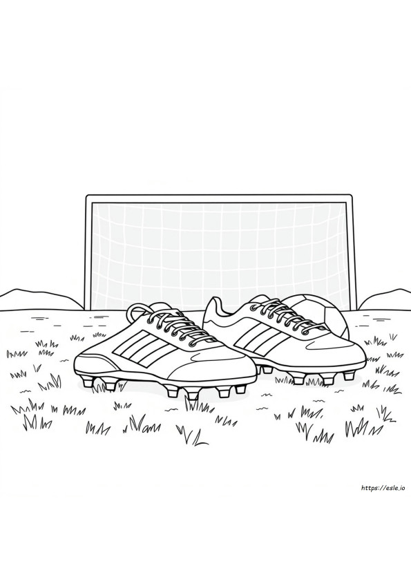 Football Cleats Coloring Page