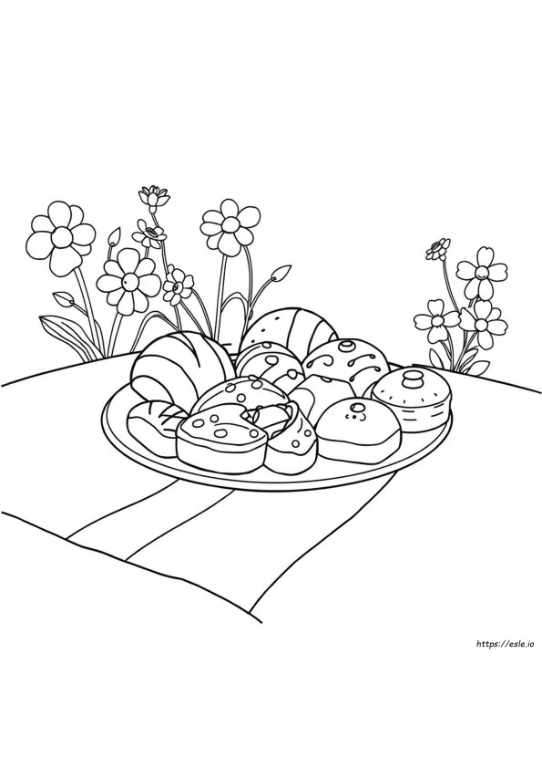 食べ物のぬりえ フランス語