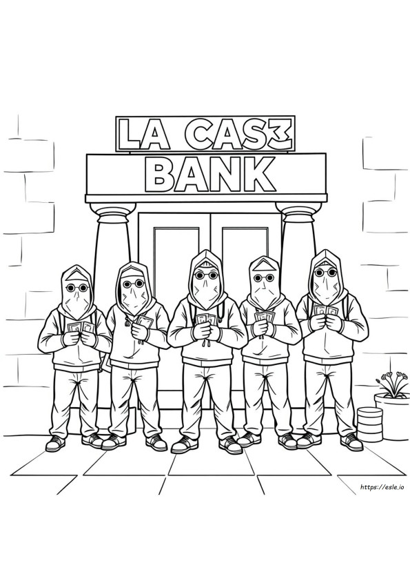 La Casa De Papel Coloring Pages