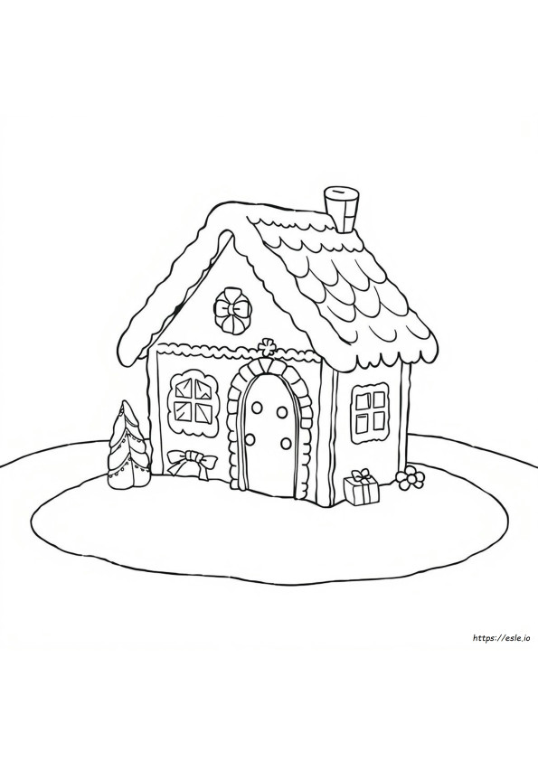 Printable Gingerbread House Coloring Pages