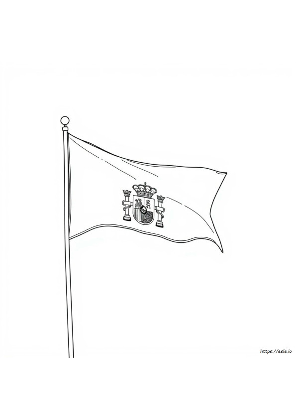 Bandiera Spagnola Da Colorare