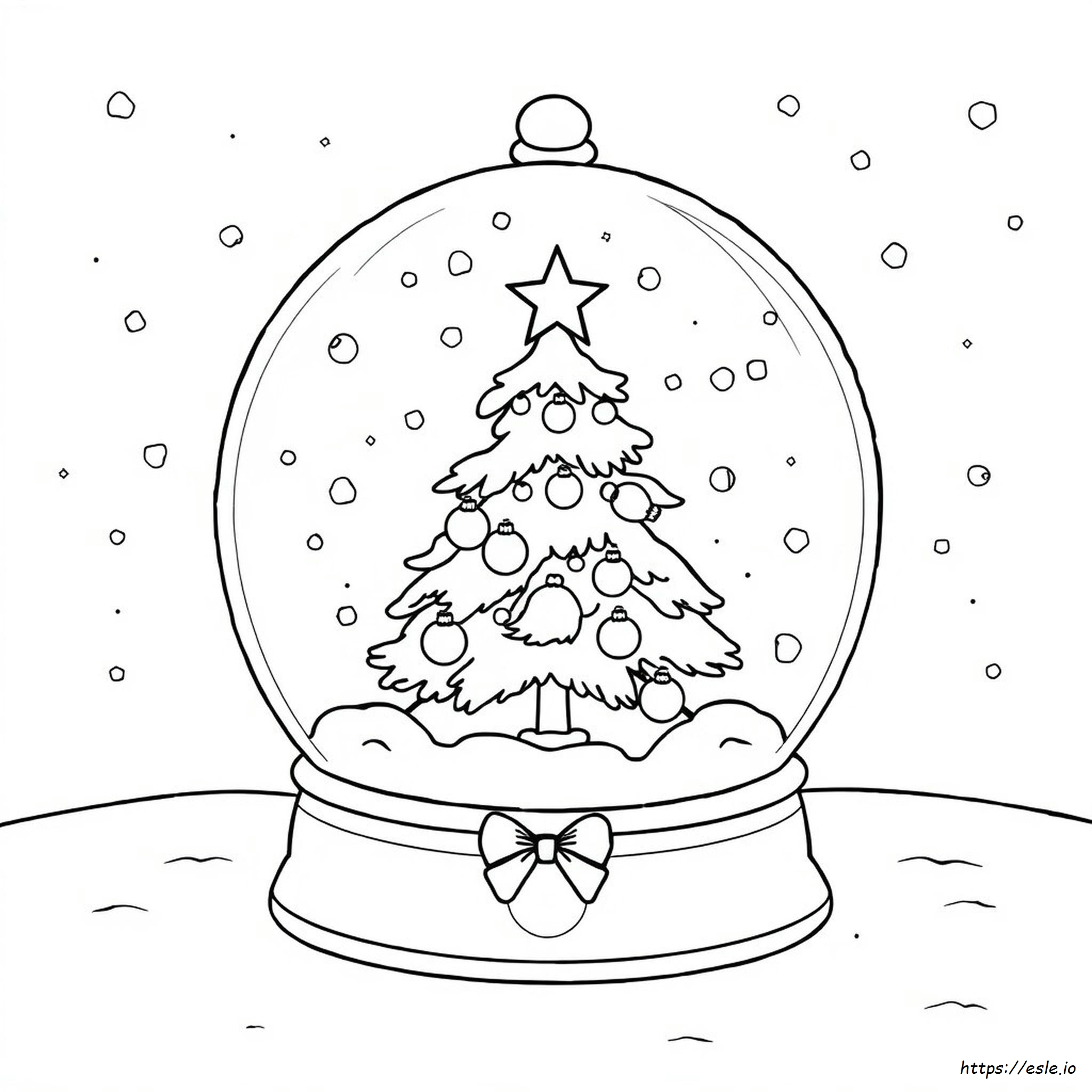 Free Printable Christmas Snow Globe Coloring Pages