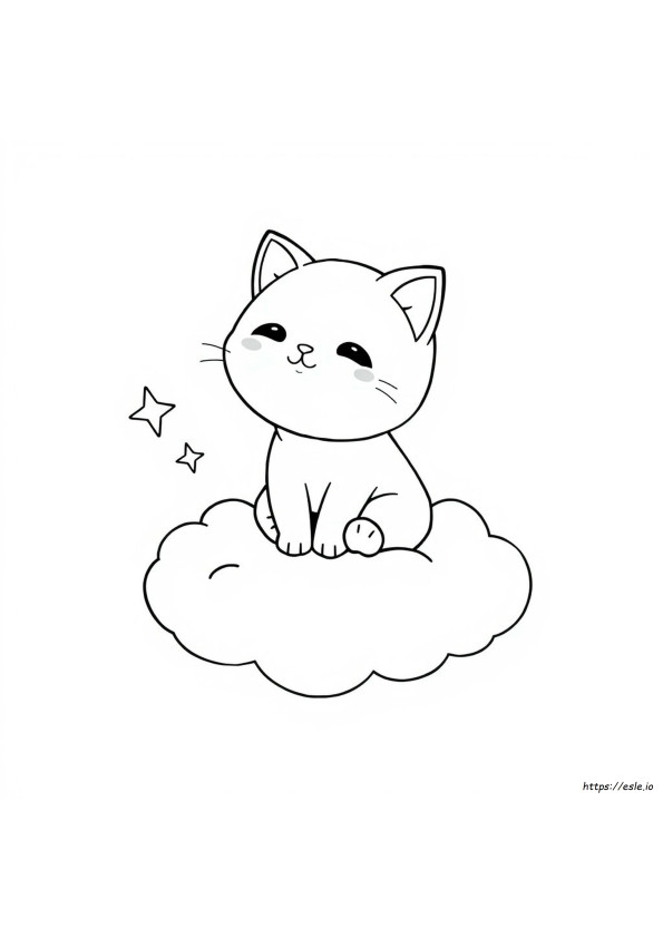 Anime Kawaii Cat Coloring Pages