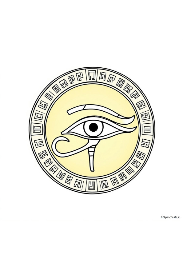 Horus'un Gözü Boyama Sayfası