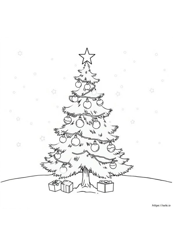 Christmas Lights Coloring Page Free