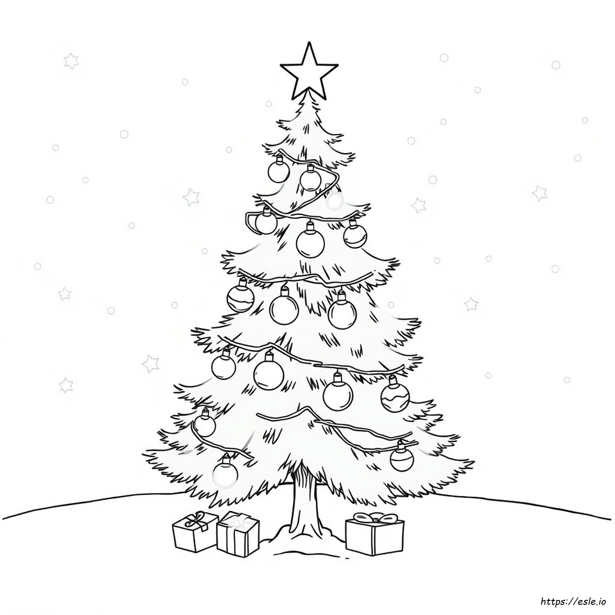 Christmas Lights Coloring Page Free