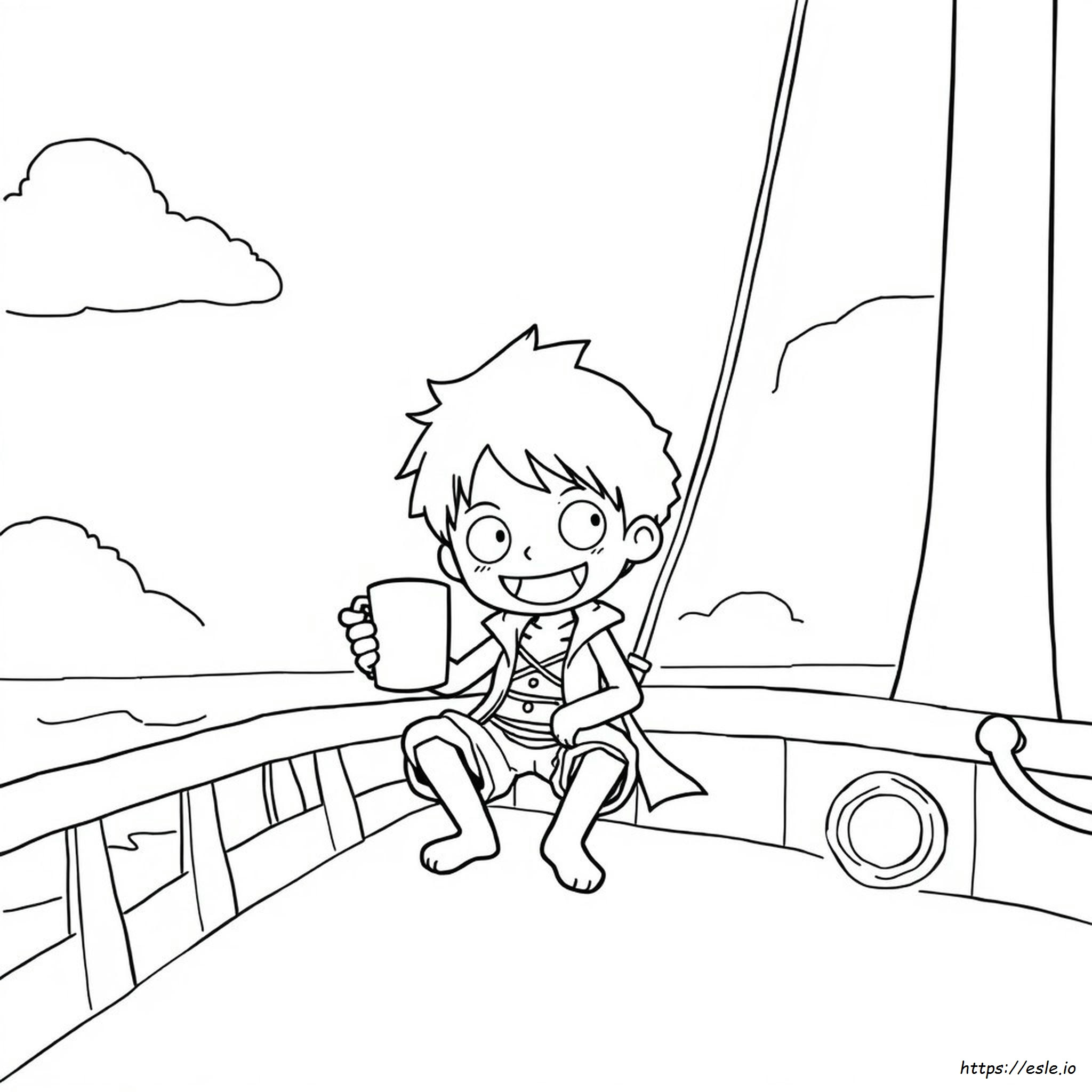 Chibi Luffy Ausmalbilder