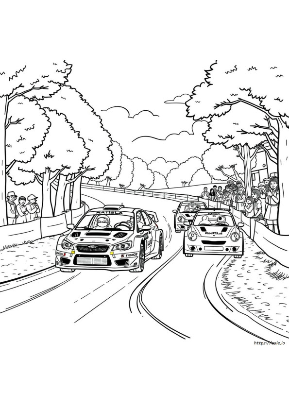 Rally Da Colorare