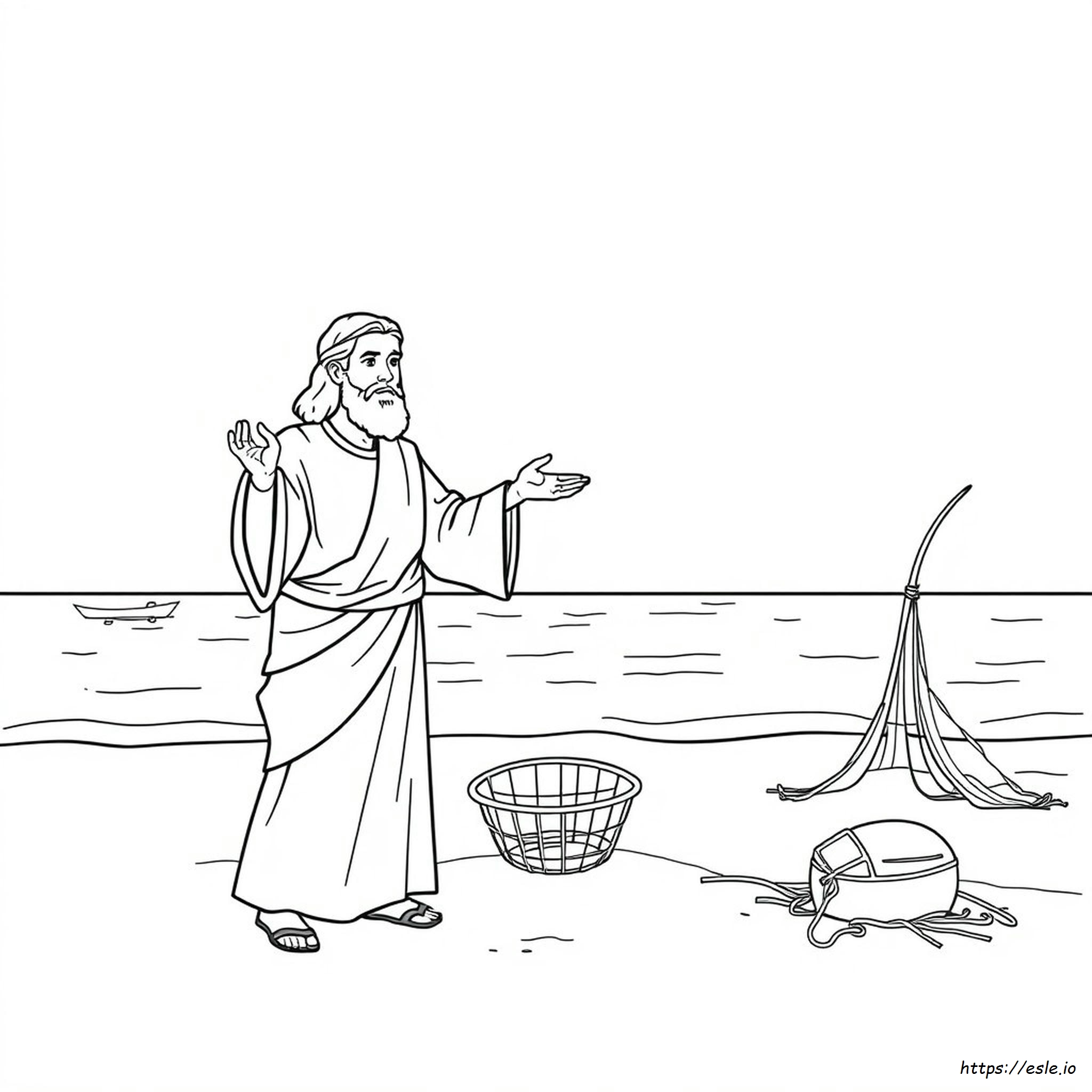 Jesus Calls The Disciples Coloring Page