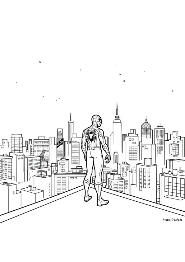 Coloring Sheet Printable Easy Spiderman Coloring Pages