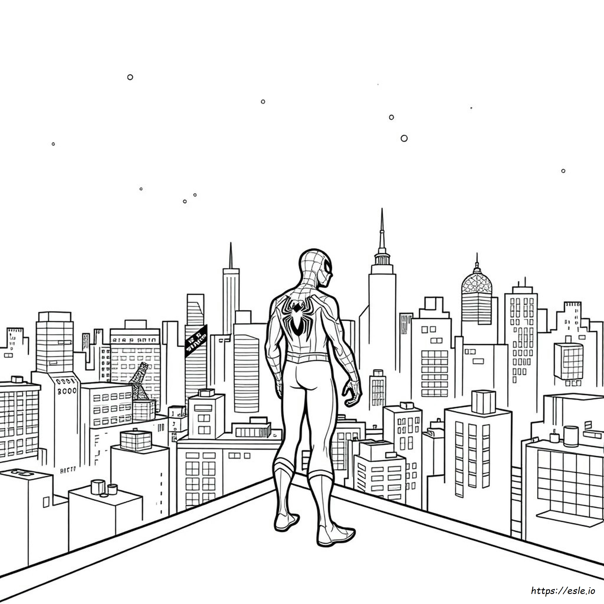 Coloriage Spiderman Facile À Imprimer