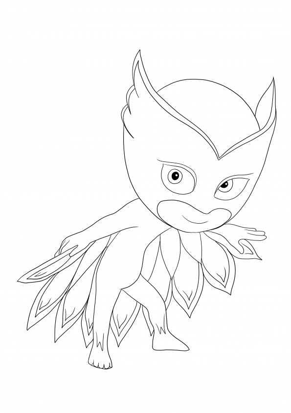 Odette from PJ masks is ready to be printed for free and colored