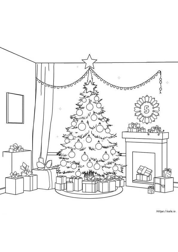 Modern Christmas Coloring Pages