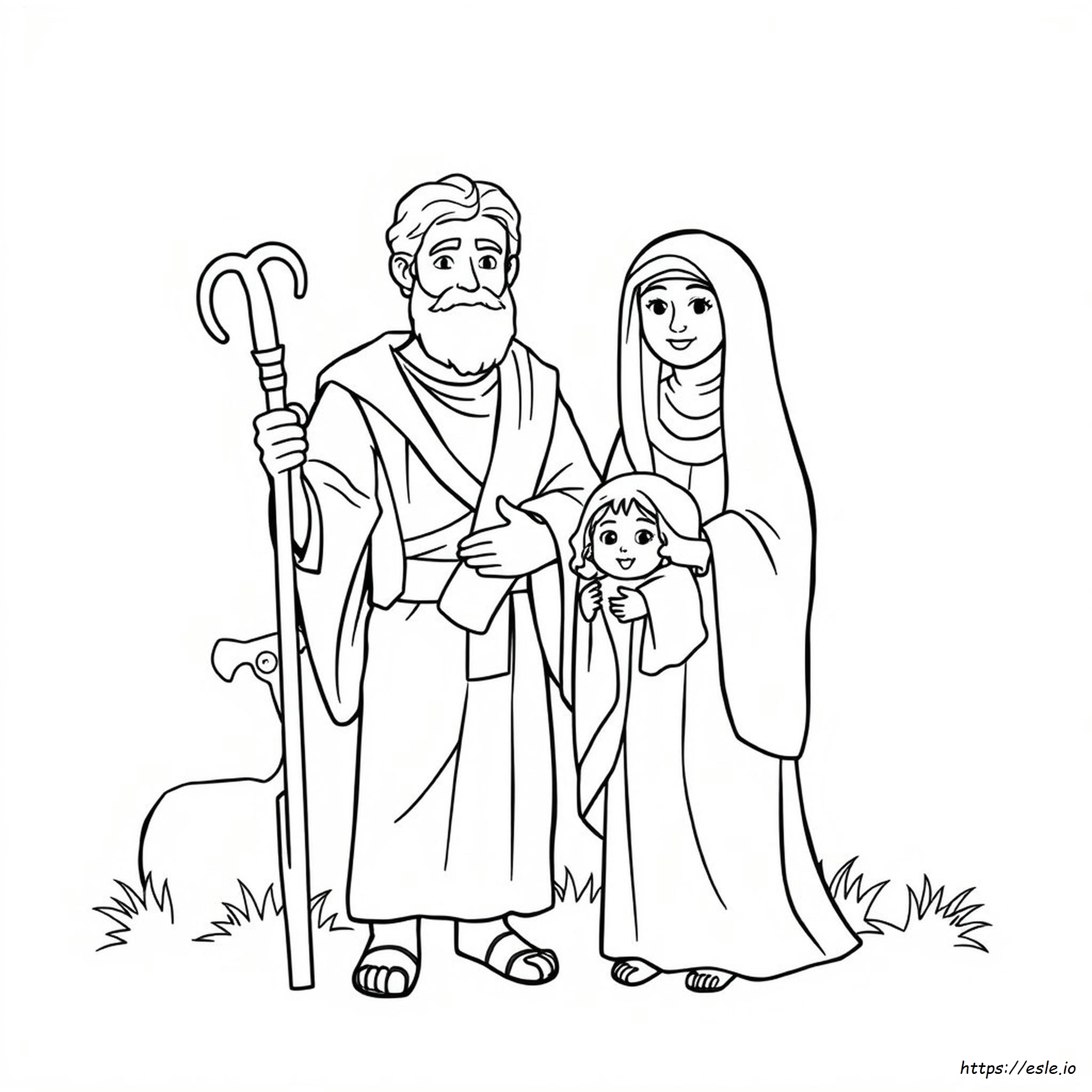 Gambar Mewarnai Yusuf Ayah Yesus