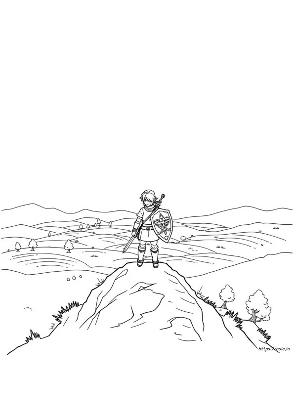 Link Zelda Breath Of The Wild Coloring Pages