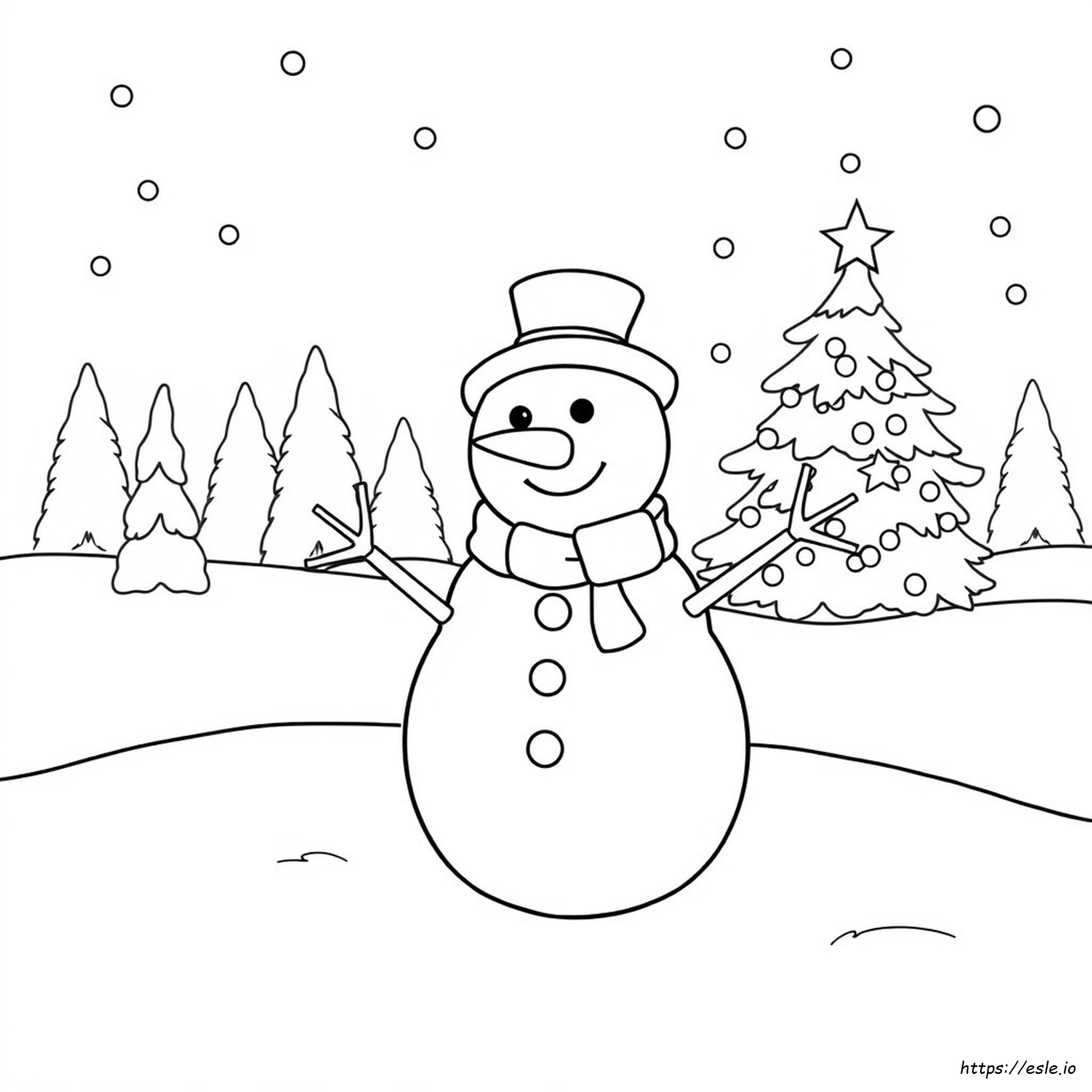 Coloriages De Bonhomme De Neige De Noël À Imprimer Gratuits